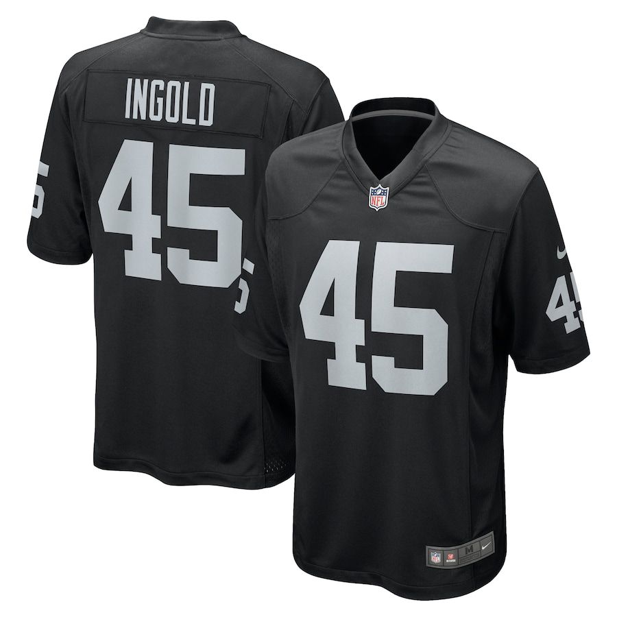 Men Oakland Raiders #45 Alec Ingold Nike Black Game NFL Jersey->oakland raiders->NFL Jersey